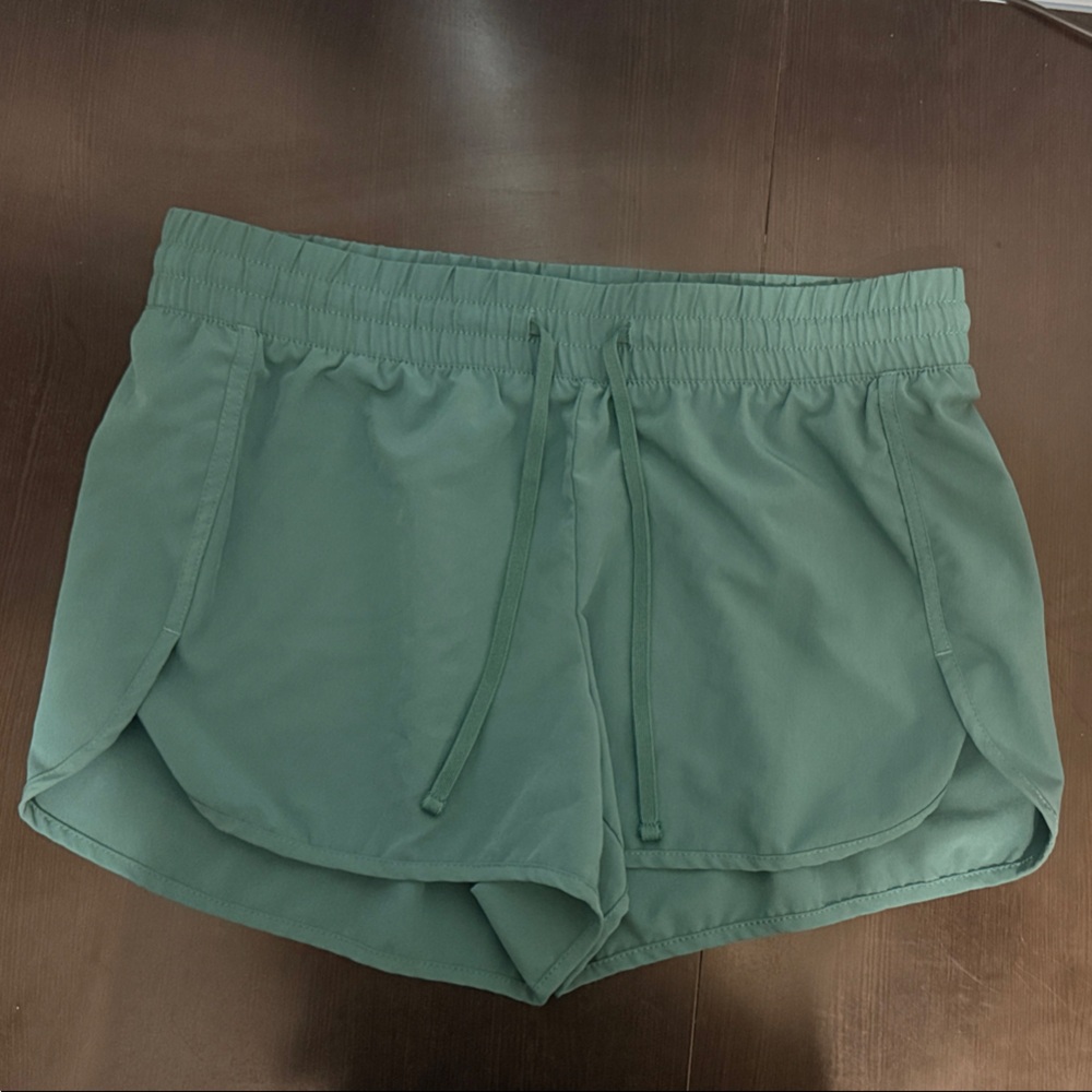 Women's Green Athletic Shorts